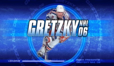 Gretzky NHL 06 title screen for PSP